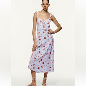 Zara Printed Linen Blend dress.  Size medium